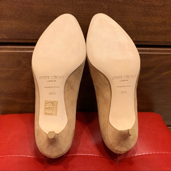 SOLD. JIMMY CHOO Irena suede 65mm round toe pump. - Picture 5 of 8